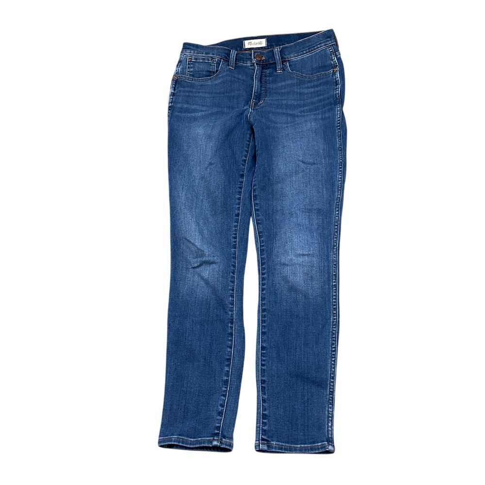Madewell Jeans Women 28 Blue 10" Road Tripper Skinny‎ Stretch Soft Comfort Logo